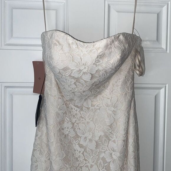 NWT BHLDN Whispers & Echoes Eastcote Strapless Bridal Wedding Gown Dress Size 8 - Picture 3 of 16